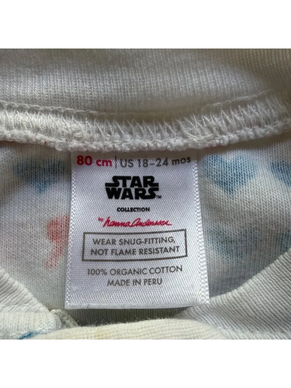 Hanna Andersson Star Wars Size 18-24 Months Baby Yoda Grogu Heart Sleeper Pajama